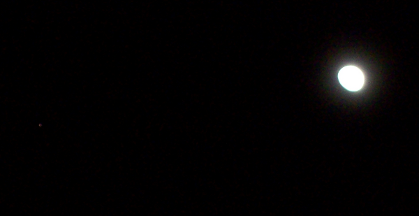 Mars next to the Moon