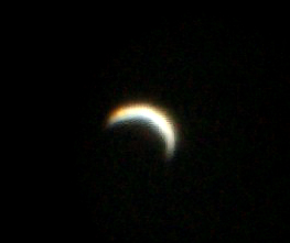 Photo of Venus, taken through telescope (image is mirrored)