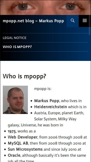 mpopp.net on mobile device